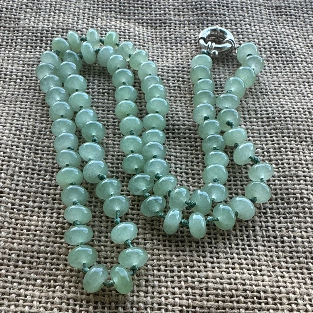 Necklace Elegant Green Aventurine Beaded Necklace New